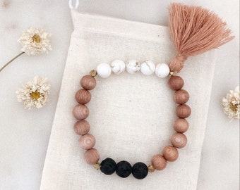 Custom "Bloom" Diffuser Bracelet in Rosewood