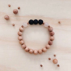 Simple // CUSTOM Rosewood Diffuser Bracelet image 1