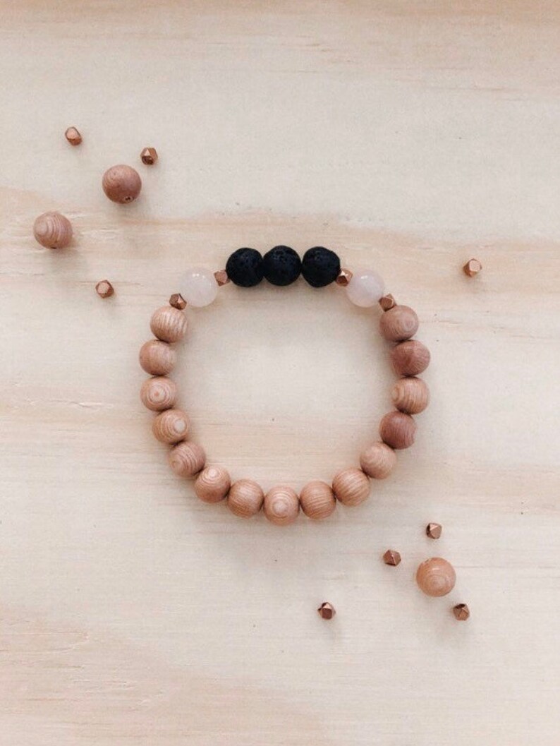 Simple // CUSTOM Rosewood Diffuser Bracelet image 1