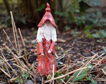 Ceramic Wizard / Gnome  for outdoor fairy garden