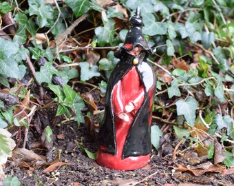 Smaller Ceramic Wizard / Gnome  for outdoor fairy garden