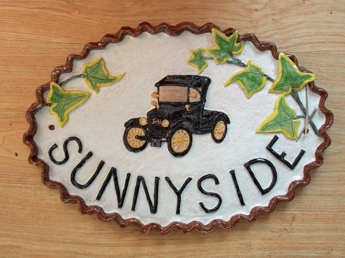 Ceramic House Name Sign personalised for You Made to 0rder Etsy