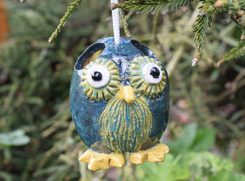 Owl Bird Feeder For Sunflower Seeds Suet Sticks Peanuts Etsy