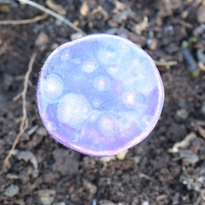 Ceramic mushroom for Fairy Garden, ceramic toadstool, plant pot decoration , stocking filler for her Purple