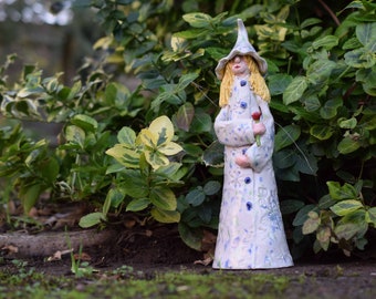 Ceramic Wizard / Gnome  for outdoor fairy garden