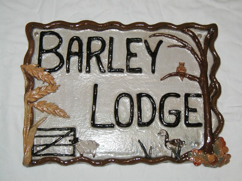 Ceramic House Name Sign house Name Plaque Street Sign Etsy