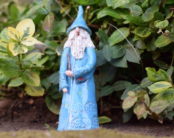 Smaller Ceramic Wizard / Gnome  for outdoor fairy garden