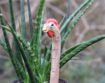 Squiggly Wigglies - Chicken garden or Pot ornament