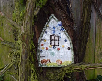 Ceramic Fairy door for indoor or outdoor fairies