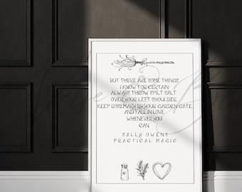 Digital Download Movie Quote Printable Wall Art Love Quote Wall Art Gift For Her Valentines Day Gift Idea Wall Art Practical Magic Wall Art