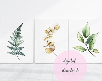 Digital Download Minimalistic Wall Art Home Decor Office Wall Art Printable Botanical Wall Art Nature Home Decor Leaf Wall Art Printable