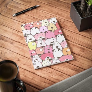 Pastel Puppies Softcover A5 Notebook: Lined Journal