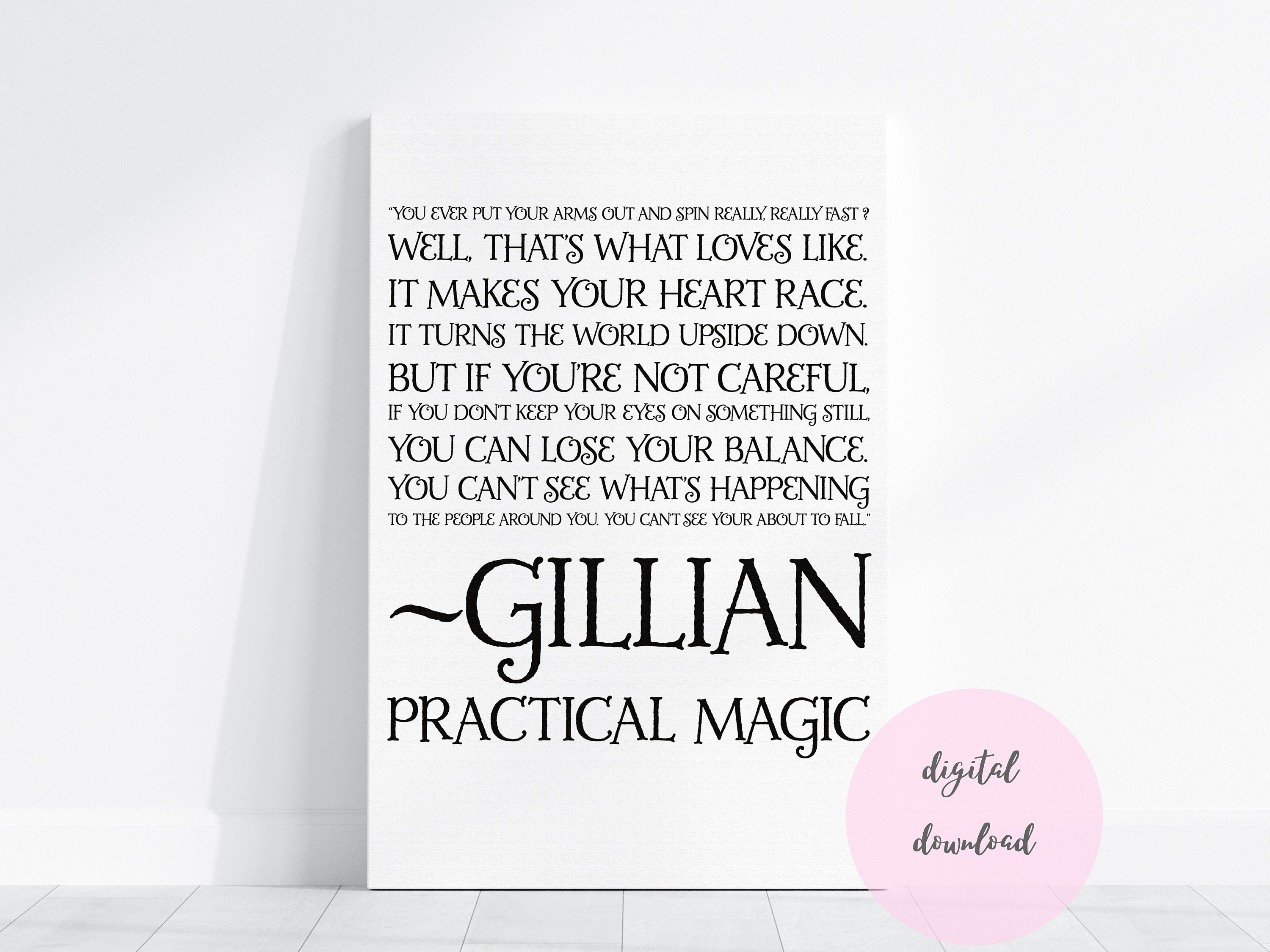 Digital Download Wall Art Movie Quote Printable Love Quote Practical ...