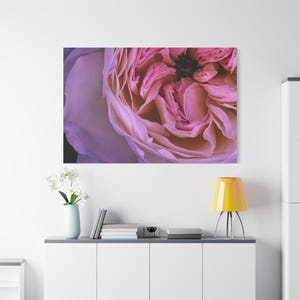 Pink Floral Canvas Art Print, Stretched Wall Decor, Home Decoration, Gift for Her, Mother&#39;s Day Gift, Floral Artwork