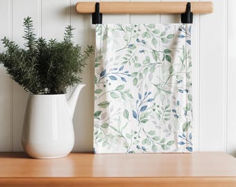 Botanical Print Tea Towel: Vibrant Kitchen Decor, Gardener Gift