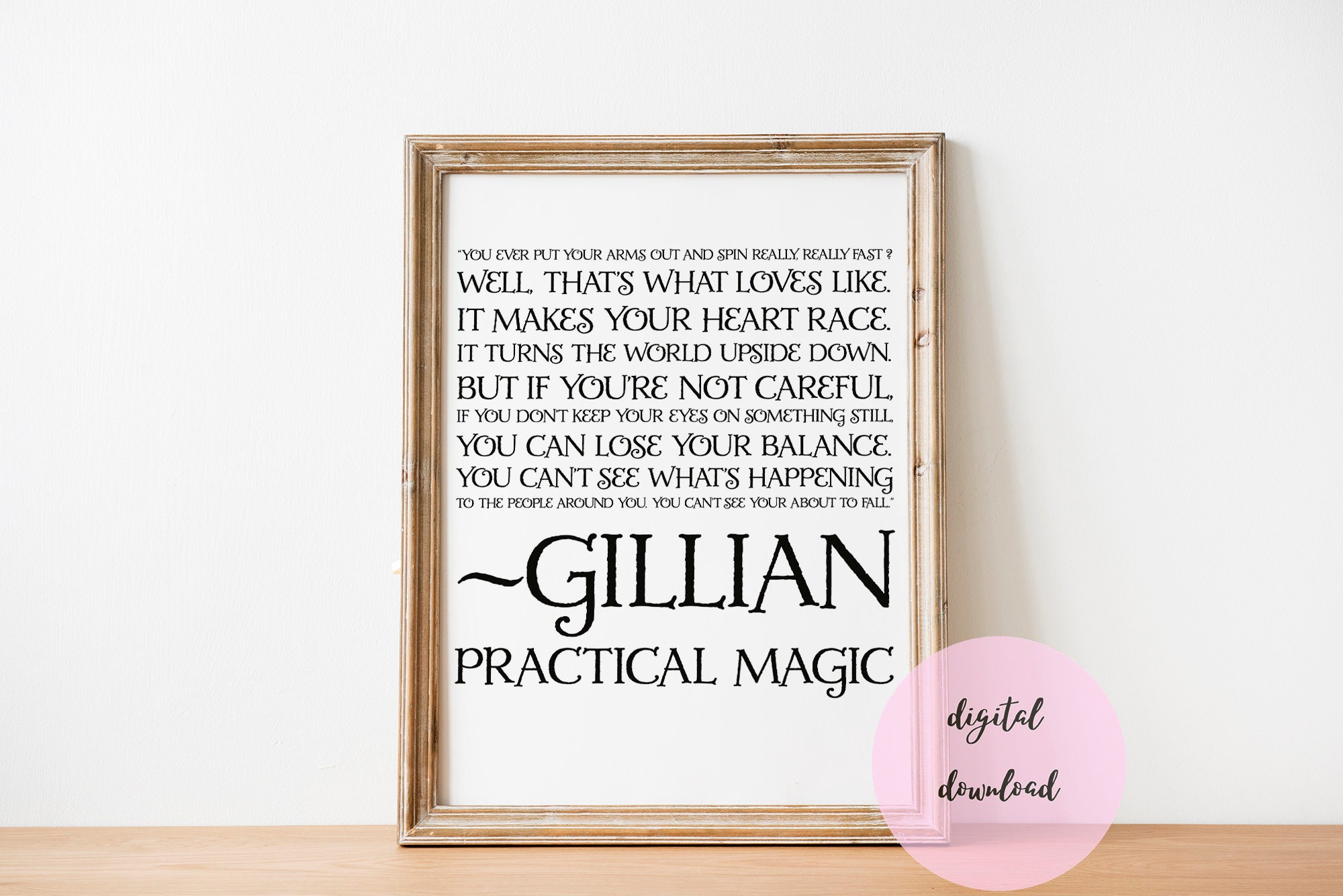 Digital Download Wall Art Movie Quote Printable Love Quote Practical ...