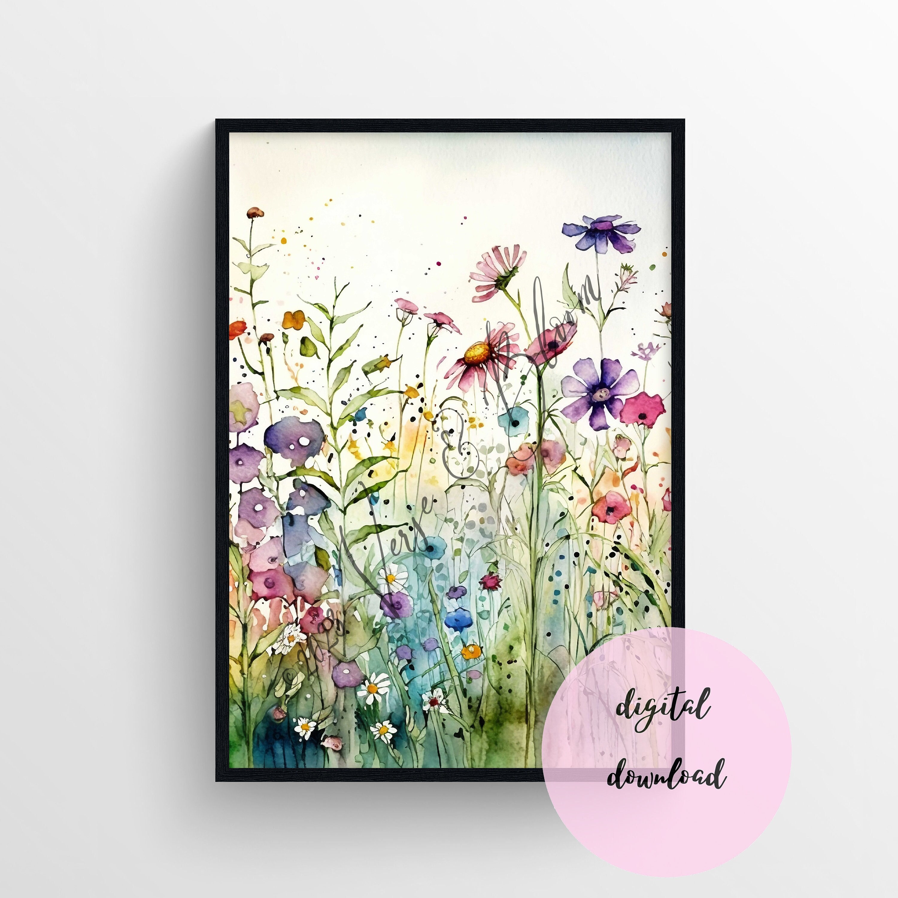 Digital Download Printable Wall Art Flowers Print Wall Art Home Decor ...