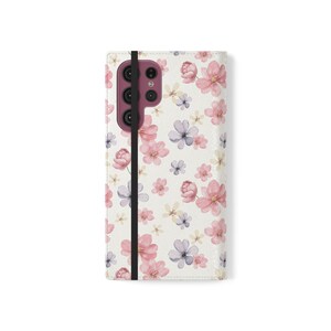 Floral Flip Cases for Phones, Cute Phone Wallet, Chic Tech Accessory, Gift for Her, Custom Phone Cover
