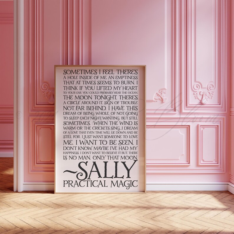 Digital Wall Art Printable Wall Art Movie Quote Wall Art Practical Magic Quote Wall Art Romantic Quote Wall Art Gift For Her Valentines Day image 2