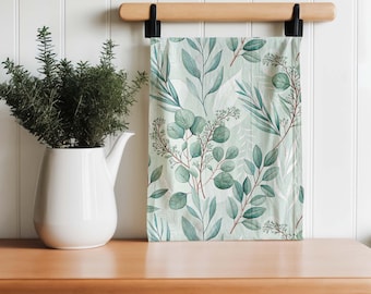 Botanical Tea Towels, Charming Kitchen Decor, Eco-Friendly Gift, Housewarming Essential, Floral Kitchen Linens