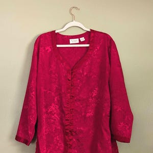 90s Victoria&#39;s Secret Gold Label Red PJ Top