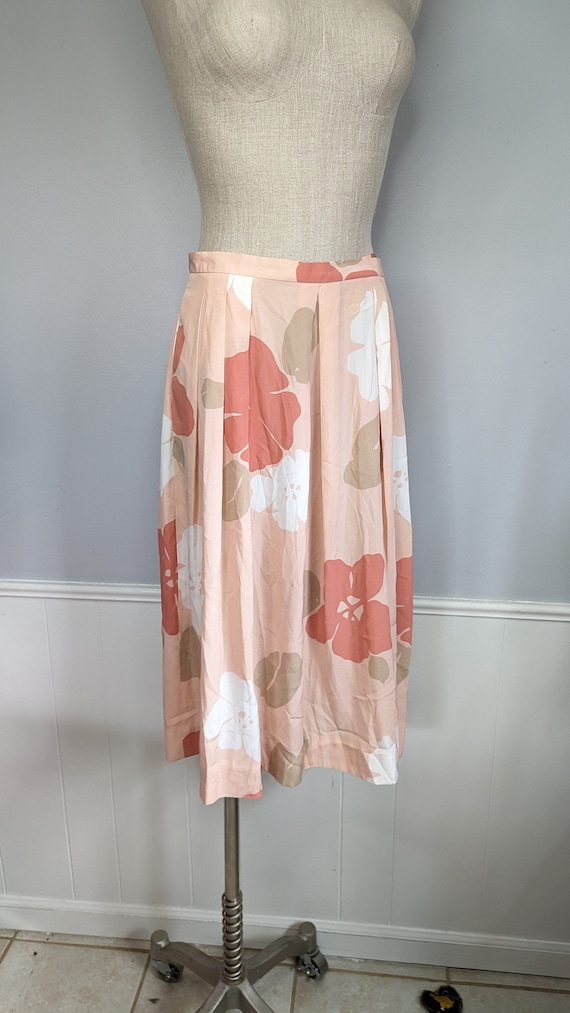 Vintage 80s/90s Flower Skirt by Jones New York