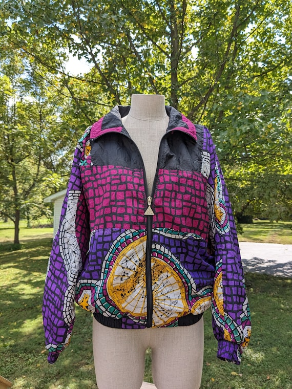 Vintage 90s Celestial Windbreaker Jacket by Casual