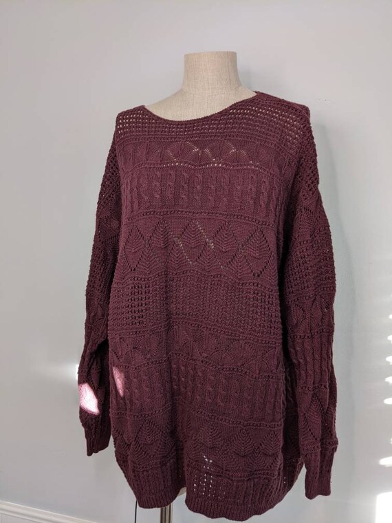 Vintage 90s Liz and Co Purple Knit Sweater - image 6