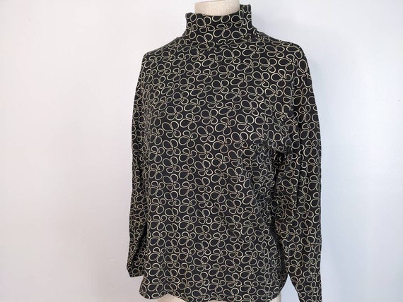 80s Funky Flower Turtleneck by Richard 
