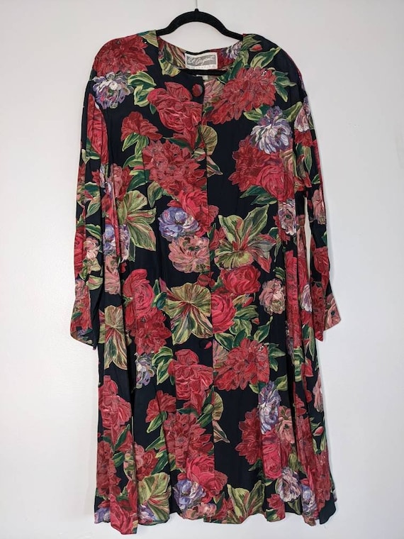 90s Floral Shift Dress by Pat Argenti