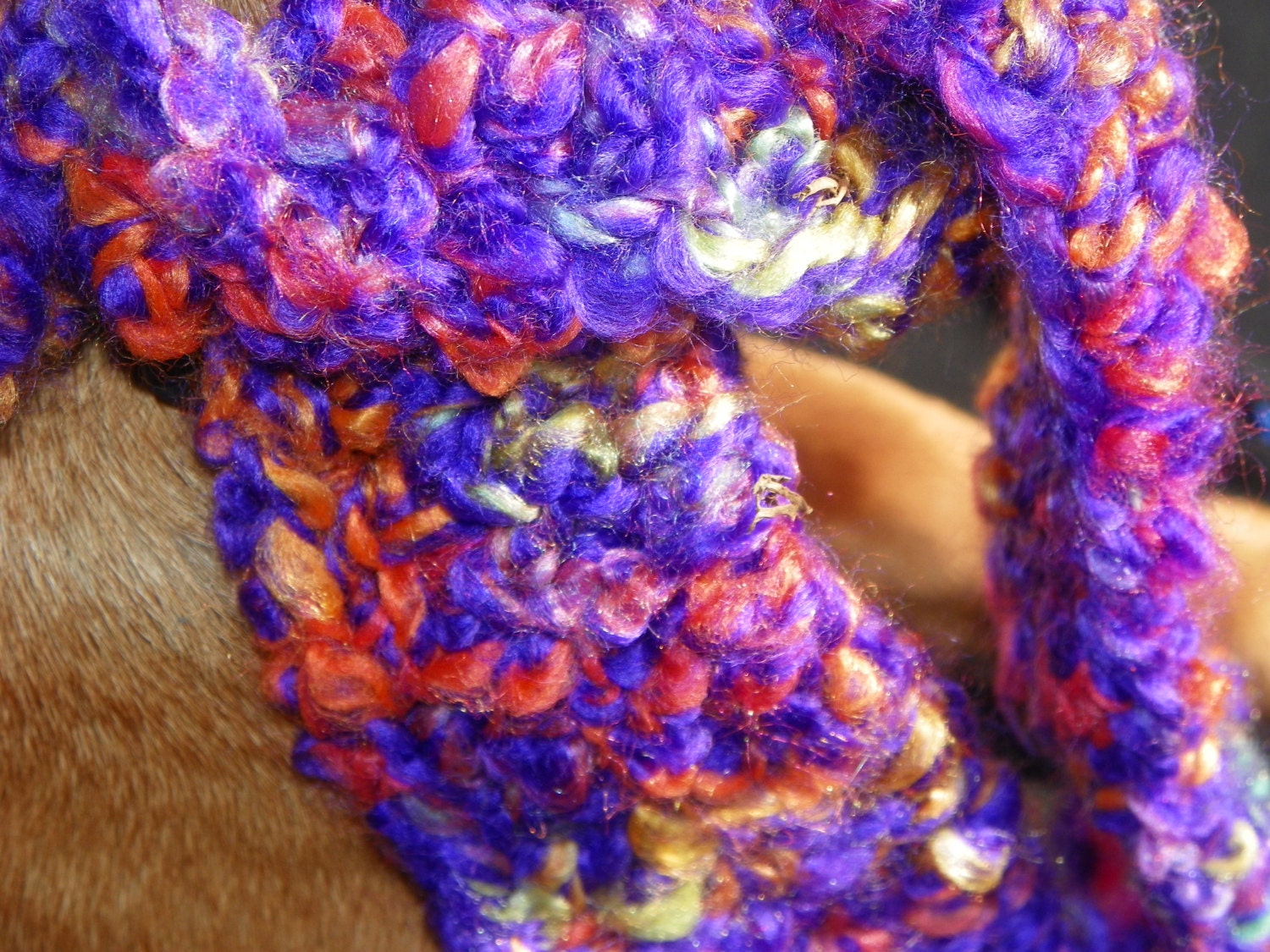 Dog Scarf Beautiful Purple Multi Color Scarf Size Etsy