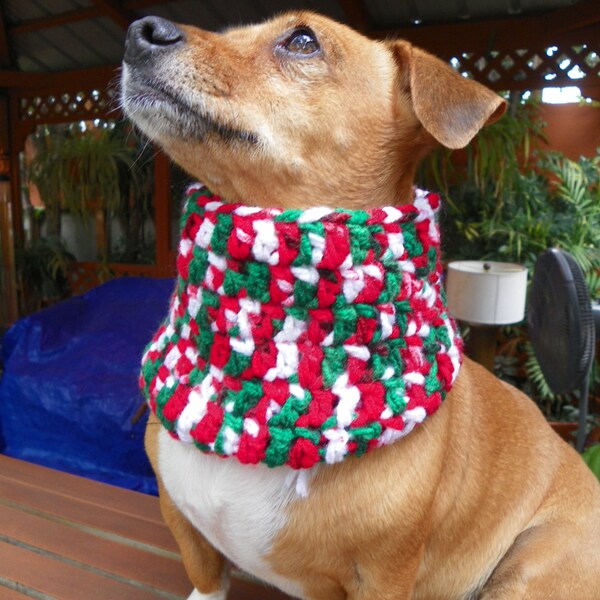 Christmas Dog  Cowl  Dog Neck Warmer