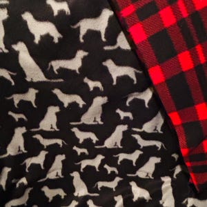 Fleece Reversible Dog Cat Blanket Made with 31”x36”