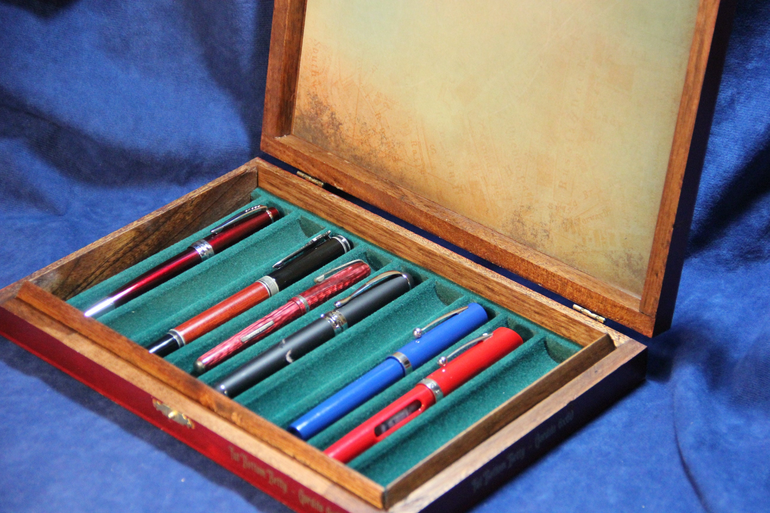 Fountain Pen Collection Storage Case Repurposed Wooden Cigar Etsy