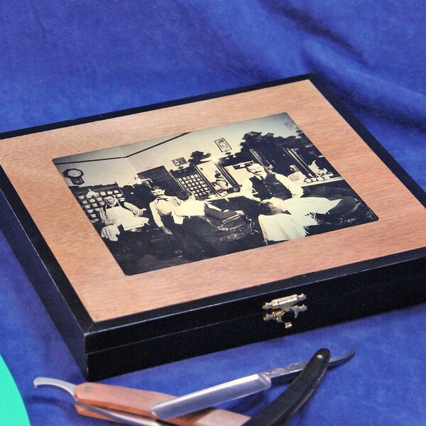 Wooden Straight Razor Storage Box Etsy