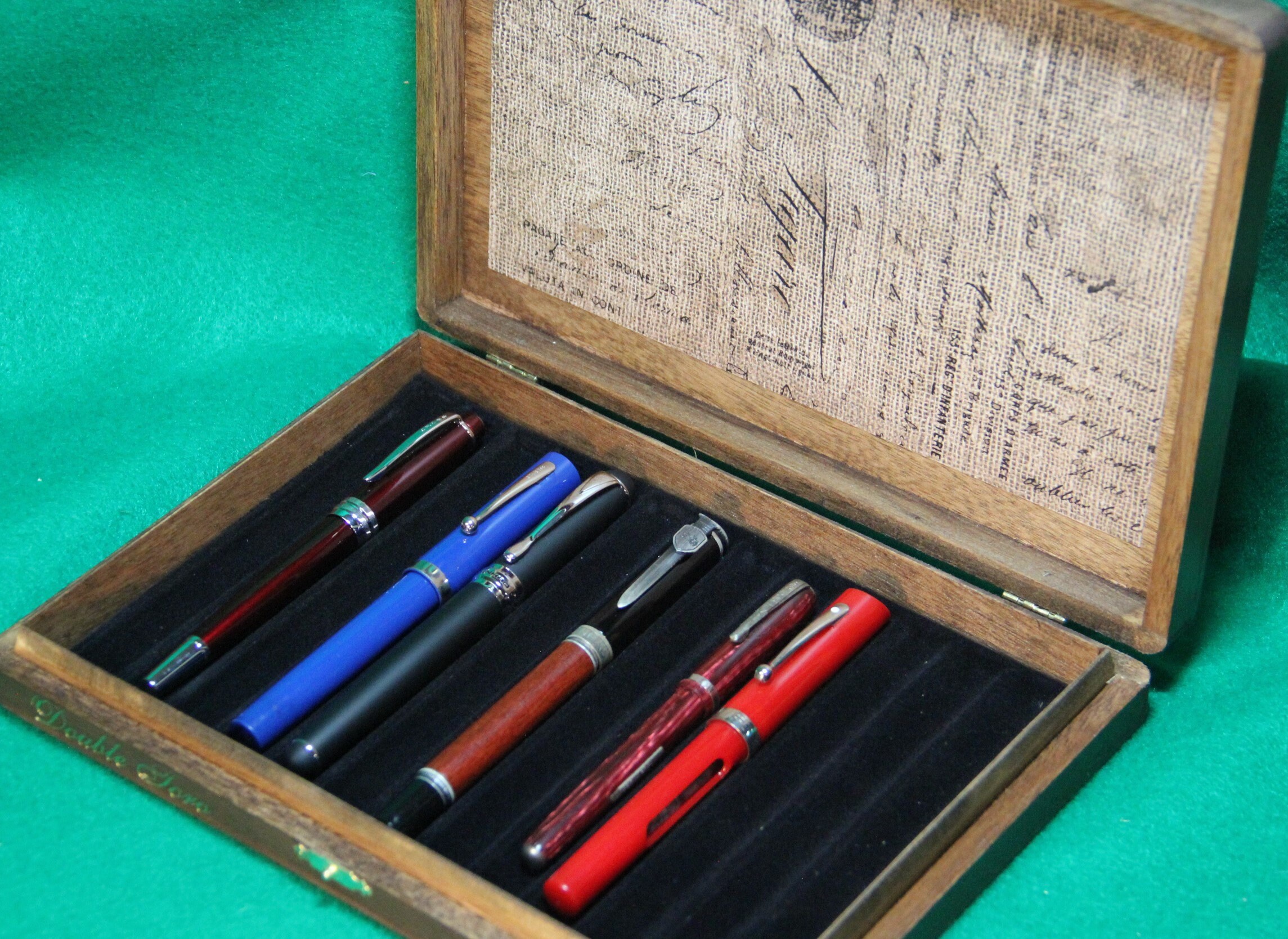 Fountain Pen Collection Storage Case Repurposed Wooden Cigar Etsy
