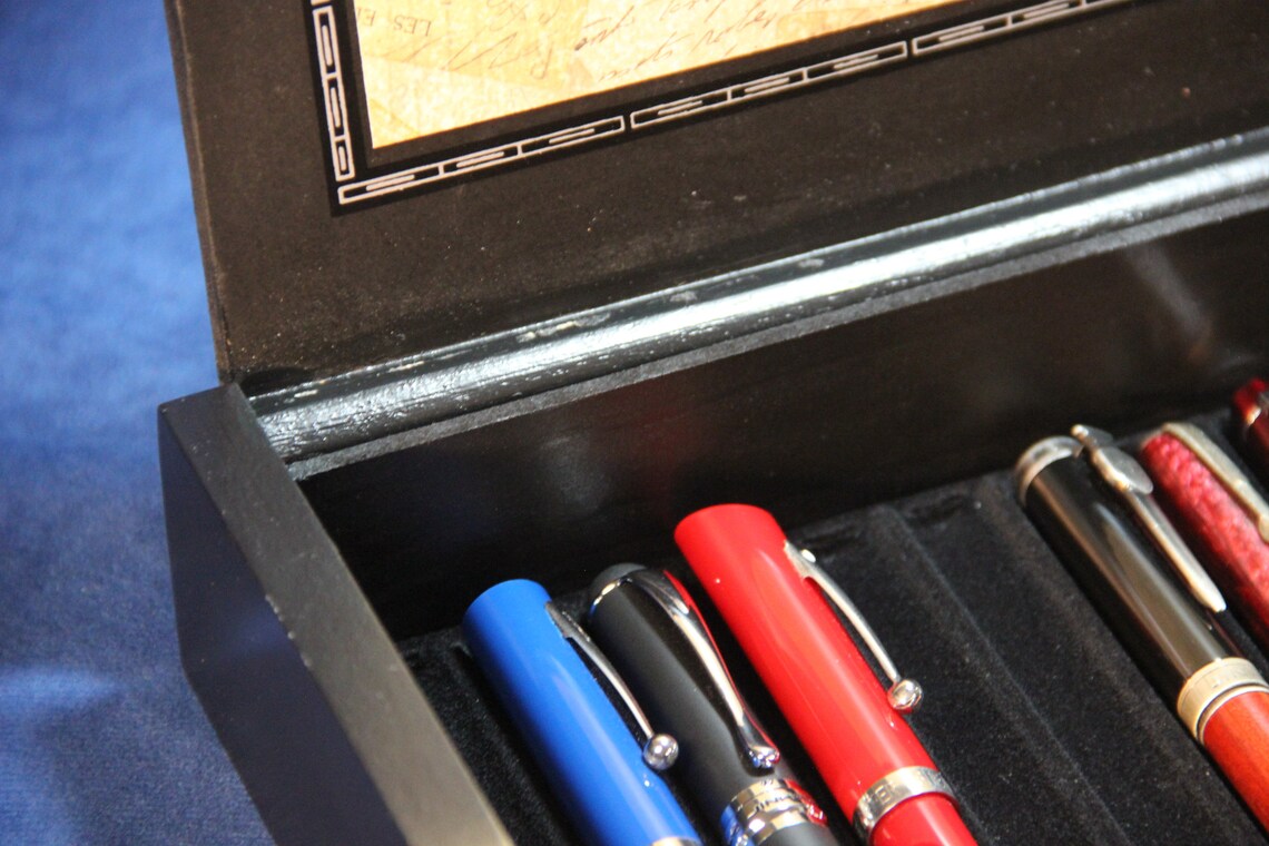 Fountain Pen Collection Storage Case Repurposed Wooden Cigar Etsy