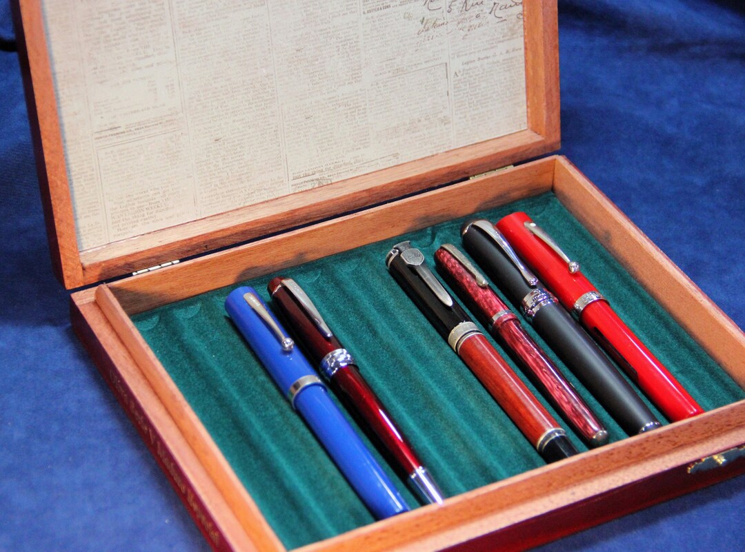 Fountain Pen Collection Storage Case Repurposed Wooden Cigar Etsy