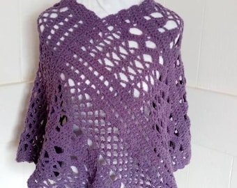 Handmade crochet poncho