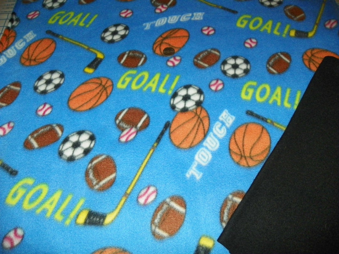 Sports Fleece Reversible Blanket Double Fleece Choose From Tied or Sewn