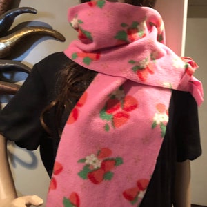 Cherries Fleece Scarf Teen-Adult Size Ready to Ship Free Shipping