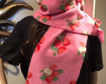 Cherries Fleece Scarf Teen-Adult Size Ready to Ship Free Shipping