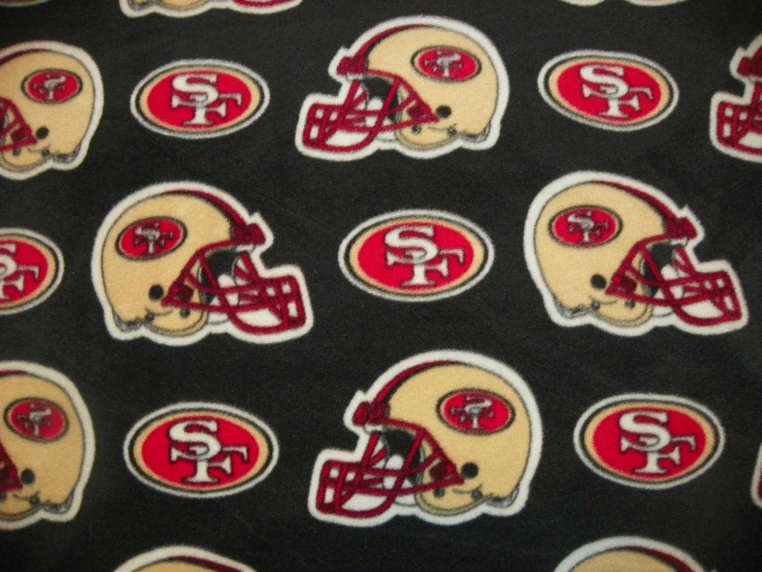 49ers Fleece Blanket with a Black Backing Choose from Tied or | Etsy