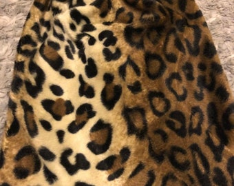 Cheetah Pouch Fleece Bag for Makeup IPad School Supplies