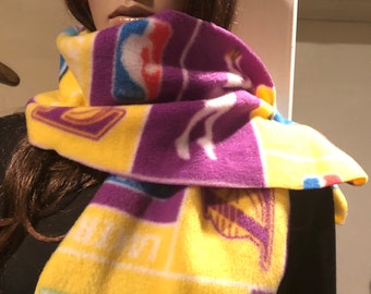 LA Lakers Fleece Scarf for a Teen-Adult Hand Made Free Shipping Ready To Ship