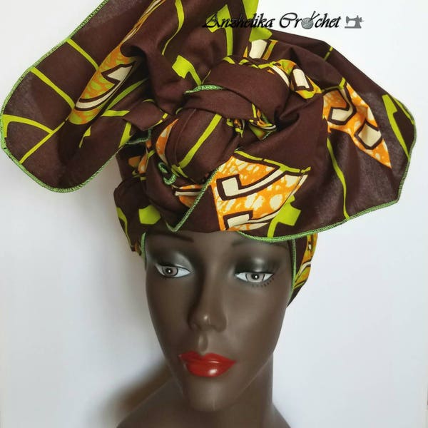 African Headwrap, Ankara Headwrap, Gele, Wax Head Tie, Foulard, Kitenge Headwrap, Ankara Crown, Head Scarves