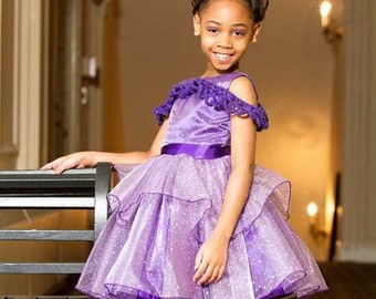 Purple Dress, Organza Dress, Special Occasion Dress, Flower Girl Dress, Girls Party Dress, Girls Purple Dress, Girls Birthday Dress