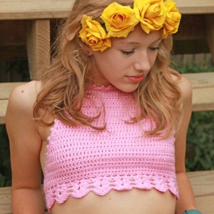 Gehaakte Halter Top, Halter Top, Zomer Top, Gehaakte Top, Gehaakte Crop Top