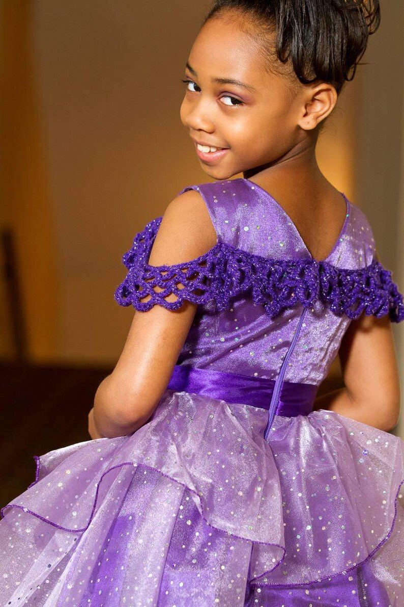 Heartstruck Dress in Multi Purple Organza