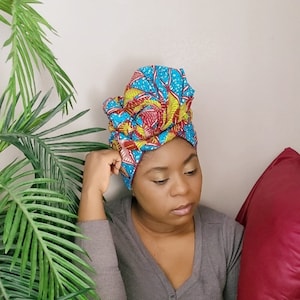 African Headwrap, Ankara Headwrap, Gele, Wax Head Tie, Foulard, Kitenge Headwrap, Ankara Crown, Head Scarves